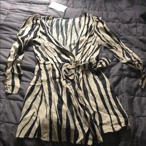Zara Striped Romper NWT